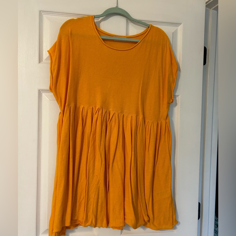 Mango colored summer dress